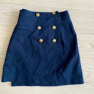 Wrapped button skirt